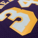 Retro Los Angeles Lakers Purple #34 O'NEAL  1:1 Quality NBA Season Jerseys  1998-1999