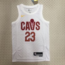 Cleveland Cavaliers White  23 James  Round -neck   NBA Jerseys 2023