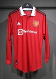 Manchester United Home  long  player  1:1 Quality Soccer Jersey    22-23