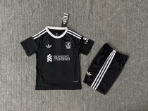 Liverpool Goalkeeper  Black  Kids 1:1 Quality Soccer Jersey   25-26
