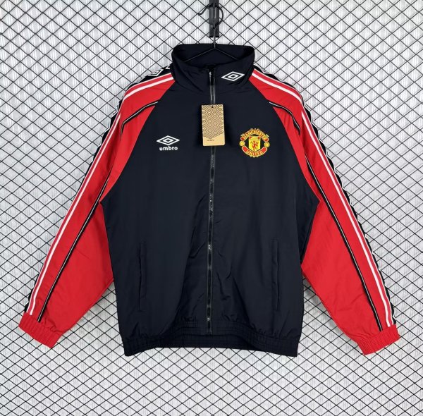 Retro Manchester United Windbreaker  Black 1:1 1998-1999