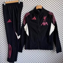 Liverpool Windbreaker Sets With pants  Black 1:1 Quality Soccer Jersey  25-26