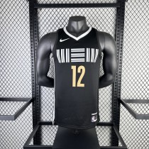 Memphis Grizzlies City Edition Black #12 MORANT 1:1 Quality NBA Jerseys 2024