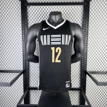 Memphis Grizzlies City Edition Black #12 MORANT 1:1 Quality NBA Jerseys 2024
