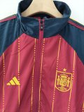 Spain Windbreaker Sets With pants  Red  1:1 Quality Soccer Jersey  26-27 (2026)