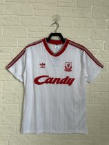 Retro Liverpool away white  1:1 Quality Soccer Jersey  1988-1989