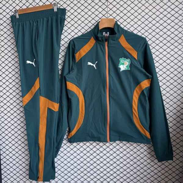 Ivory Coast  Windbreaker Sets With pants  Green 1:1 Quality Soccer Jersey  26-27 (2026)