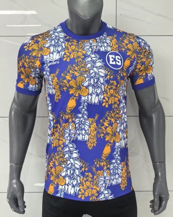 El Salvador Pre match training uniform Fans 1:1 Quality Soccer Jersey 25-26