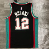 Memphis Grizzlies Retro Black #12 MORANT 1:1 Quality NBA Jerseys 2021