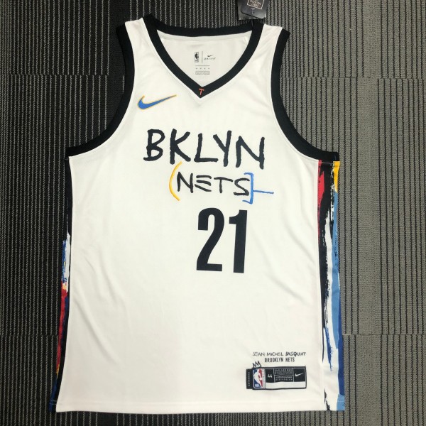 Brooklyn Nets City Edition Graffiti White #21 ALDRIDGE 1:1 Quality NBA  Season Jerseys 2021