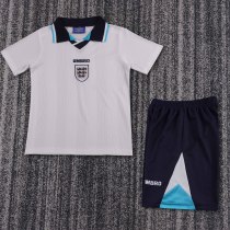 Retro England  home Kids 1:1 Quality Soccer Jersey  1996