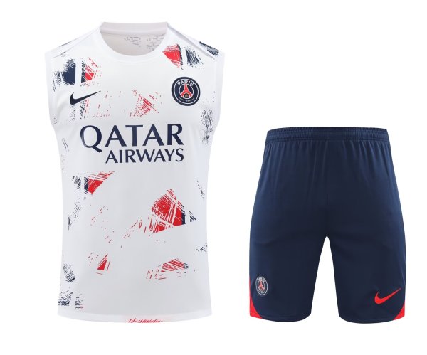 PSG Paris Training clothing Vest set  1:1 Quality Soccer Jersey    24-25