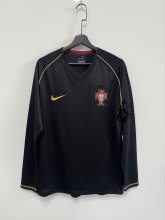 Retro Portugal away Long Sleeve Fans 1:1 Quality Soccer Jersey   2006