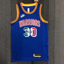 Golden State Warriors Blue Mexico Retro #30 CURRY 1:1 Quality NBA Season Jerseys