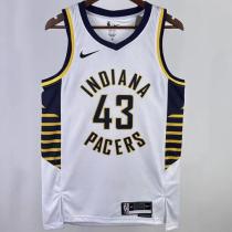 Pacers SIAKAM #43 White NBA Jerseys 23-24