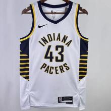 Pacers SIAKAM #43 White NBA Jerseys 23-24