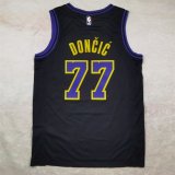 Los Angeles Lakers  City Edition Black #77 DONCIC 1:1 Quality NBA Jerseys