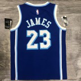 Los Angeles Lakers Blue Latin Night 23 James  round neck  NBA Jerseys 2023