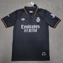 Real Madrid  Polo Fans Black  1:1 Quality Soccer Jersey  25-26