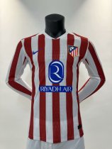 Atletico Madrid  home long Sleeve  Player  1:1 Quality Soccer Jersey   25-26