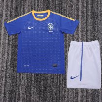 Retro Brazil Kids Away  1:1 Quality Soccer Jersey  2010