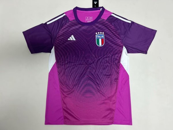 Italy away fans   goalkeeper 1:1 Quality Soccer Jersey   24-25