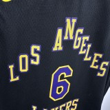 Los Angeles Lakers Kids City Edition Black  #6 James 1:1 Quality NBA  Season Jerseys  2026