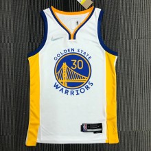 Golden State Warriors White V-Neck #2974 CURRY 1:1 Quality NBA Season Jerseys  75 Year