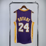 Los Angeles Lakers Kobe  #24 BRYANT Purple V-neck  NBA Jerseys  2008-2009
