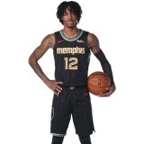 Memphis Grizzlies City Edition Black #12 MORANT 1:1 Quality NBA Jerseys 2021