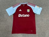 Aston Villa home fans 1:1 Quality Soccer Jersey   24-25
