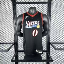 New York Knicks Black #0 MAXEY NBA Jerseys  25-26