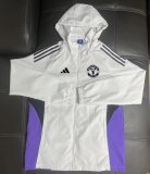 Manchester United  Windbreaker  White 1:1 Quality Soccer Jersey  25-26