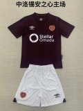 Heart of Midlothian home  kids  1:1 Quality Soccer Jersey   24-25