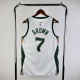 Boston Celtics City Edition White #7 BROWN   1:1 Quality NBA Jerseys  2024
