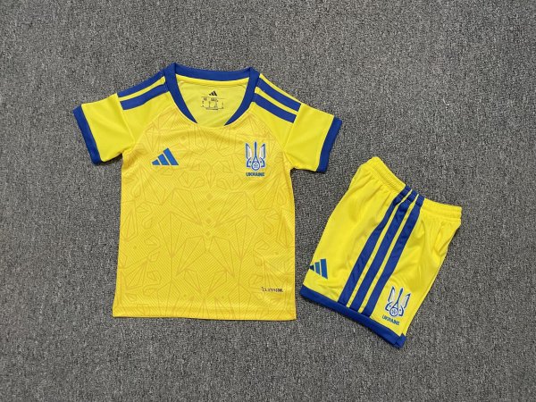 Ukraine Home Kids  Fans 1:1 Quality Soccer Jersey  26-27 (2026)