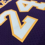 Los Angeles Lakers Kobe  #24 BRYANT Purple V-neck  NBA Jerseys  2008-2009