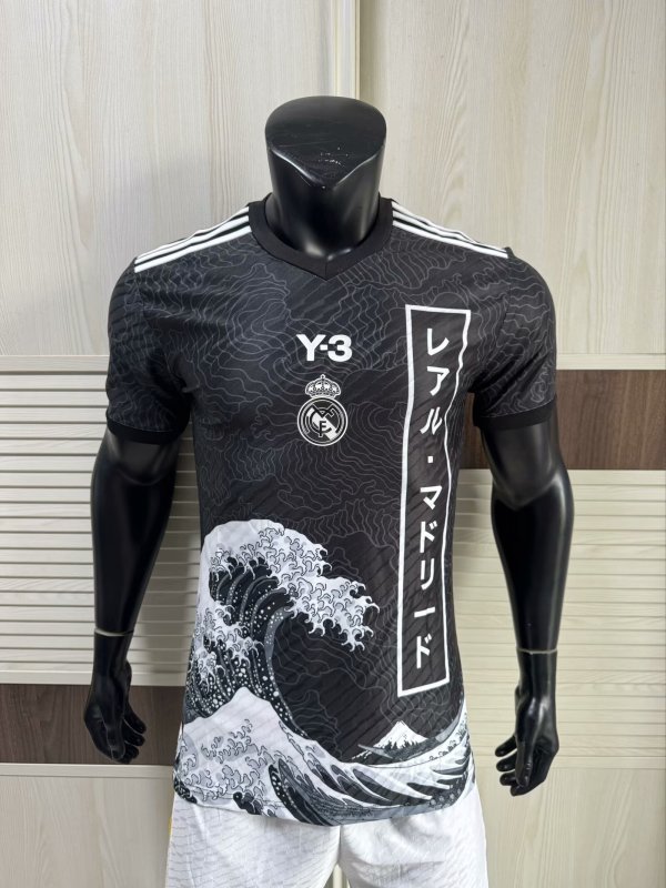 Real Madrid Y-3 Black  Player 1:1 Quality Soccer Jersey  25-26