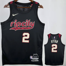 Trail Blazers AYTON #2 Black City Edition NBA Jerseys 24-25
