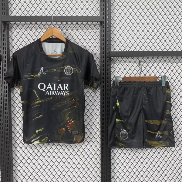 PSG Paris fourth Away Kids 1:1 Quality Soccer Jersey  25-26