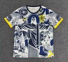 Brazil Goddess on Blue Fans 1:1 Quality Soccer Jersey 25-26