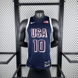 USA Boston Celtics Blue #10 TATUM 1:1 Quality NBA Jerseys  2024 Olympic Games