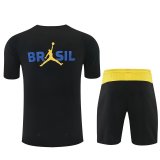 Brazil Training  Fans Kits Black (Kids And Man 16-2XL) 1:1 Quality Soccer Jersey 26-27 (2026)