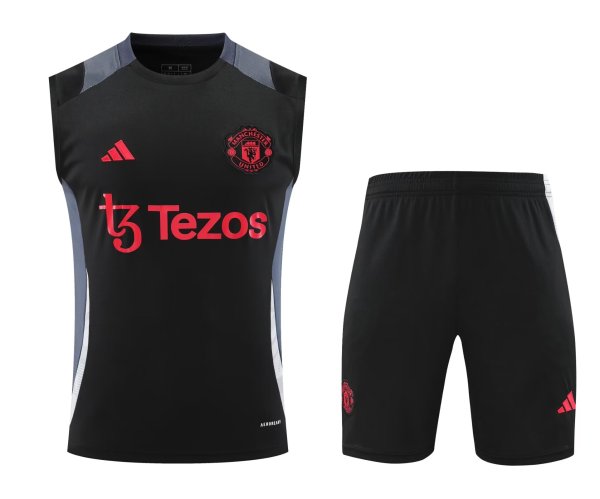 Manchester United Training clothing Vest set 1:1 Quality Soccer Jersey   24-25