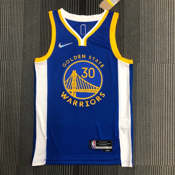 Golden State Warriors Blue V-Neck #2974 CURRY 1:1 Quality NBA Season Jerseys  75 Year