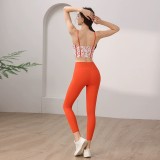 yoga clothes  Musical note printing purple set