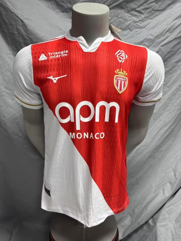 Monaco Home  Player 1:1 Quality Soccer Jersey   25-26