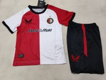 Feyenoord Rotterdam home kids 1:1 Quality Soccer Jersey   24-25