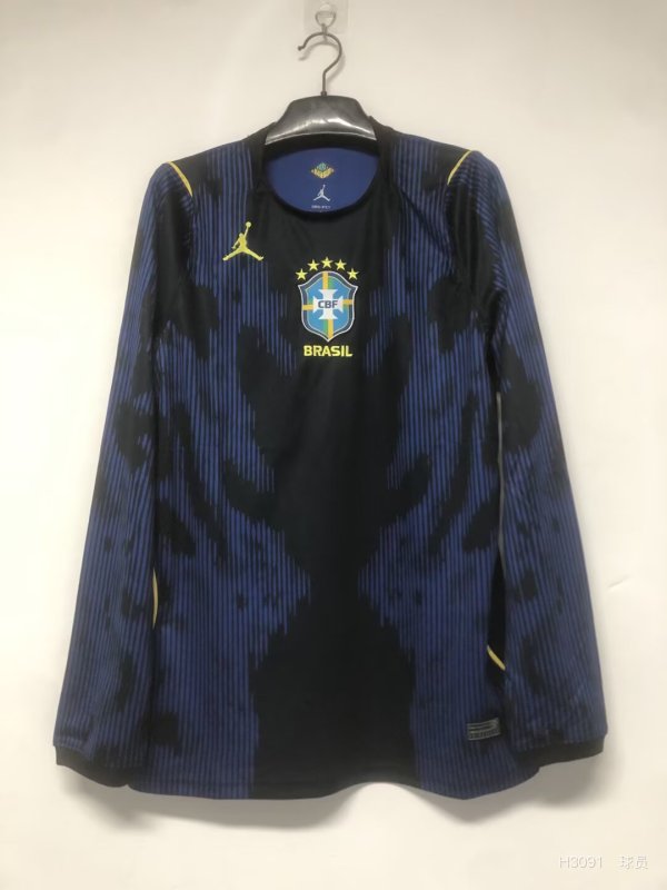 Brazil Away Long Sleeve Fans 1:1 Quality Soccer Jersey  26-27 (2026)