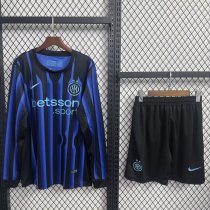 Inter Milan Home Long With Pants Sets Fans  1:1 Quality Soccer Jersey   25-26